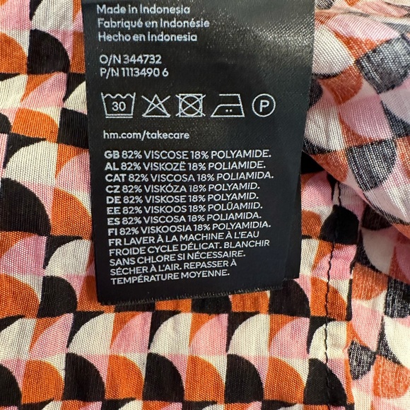 H&M Geometric Print Long Sleeve Mini Dress - Picture 7 of 8